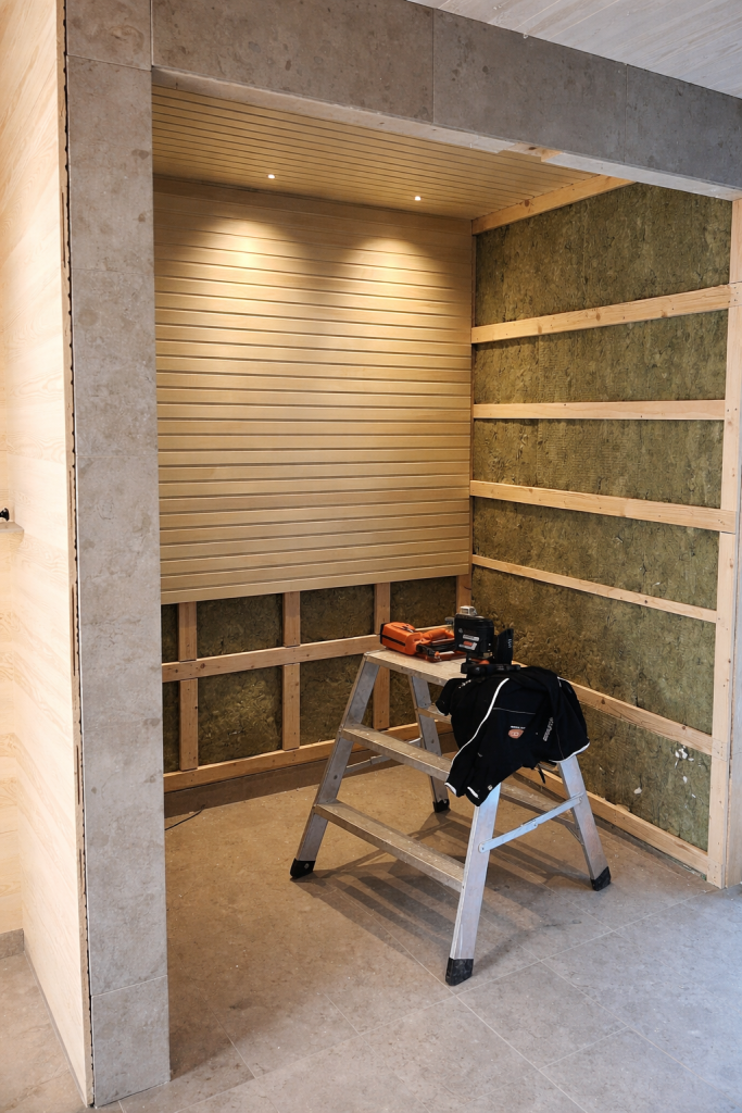 En byggstege i ett byggprojekt.